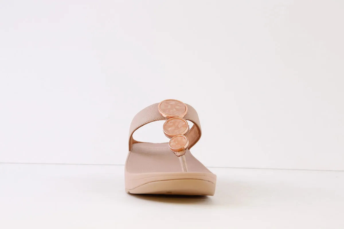 FITFLOP - HALO SHIMMER TOE-POST MULE - PINK