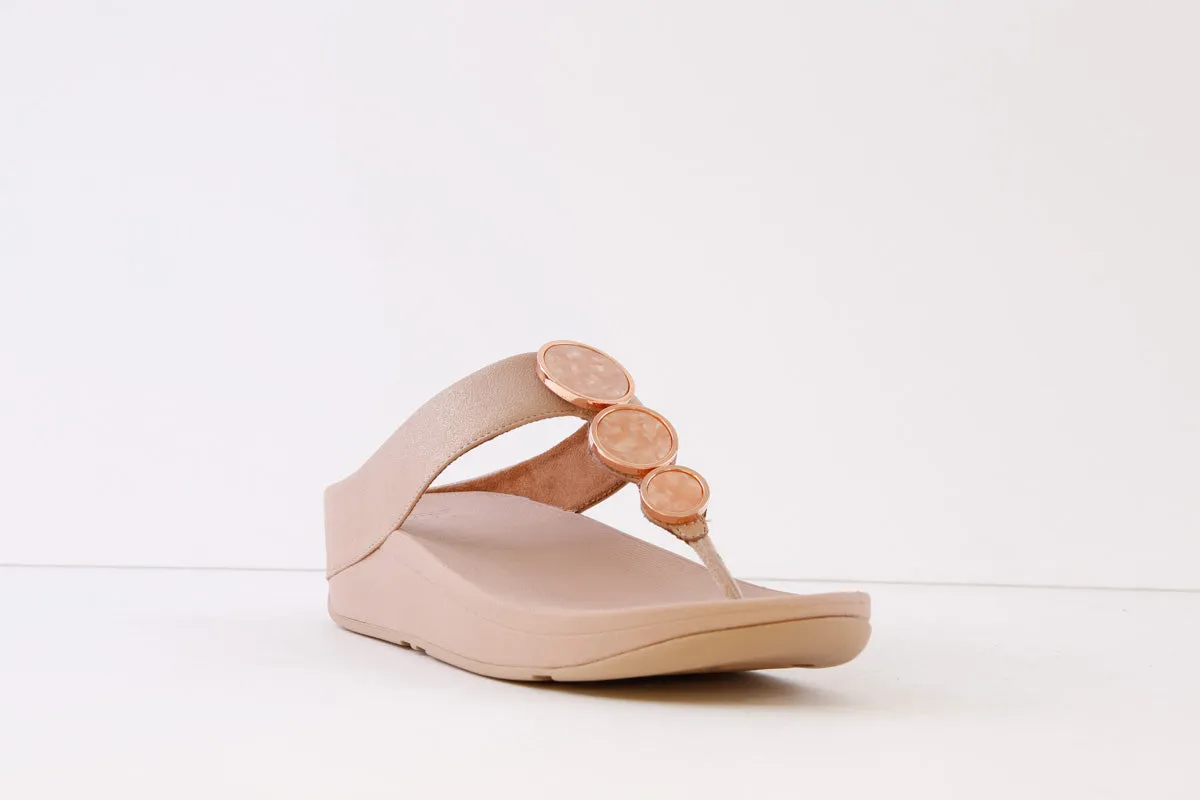 FITFLOP - HALO SHIMMER TOE-POST MULE - PINK