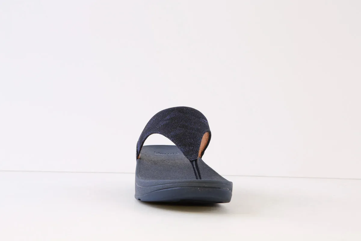 FITFLOP - LULU GLITZ  TOE-POST MULE - NAVY