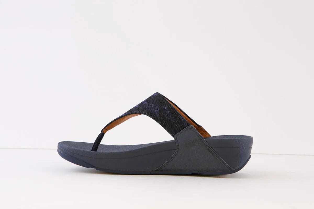 FITFLOP - LULU GLITZ  TOE-POST MULE - NAVY