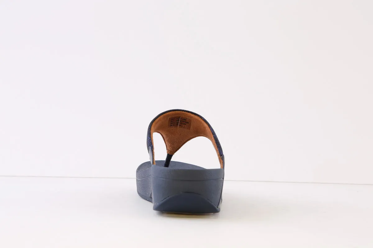 FITFLOP - LULU GLITZ  TOE-POST MULE - NAVY