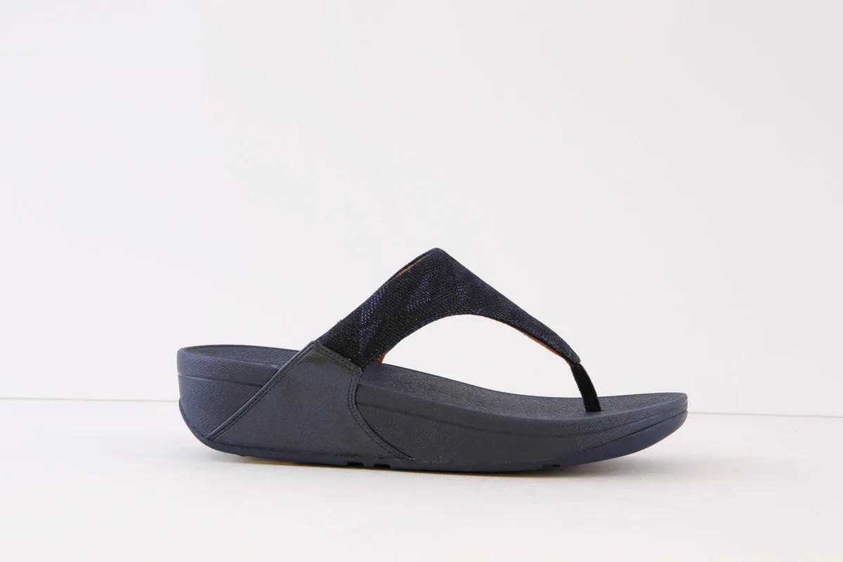 FITFLOP - LULU GLITZ  TOE-POST MULE - NAVY
