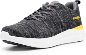 FitVille Men's Extra Wide Walking Shoes Comfortable Sneakers with Arch Support for Plantar Fasciitis - ArchPower FlyWave