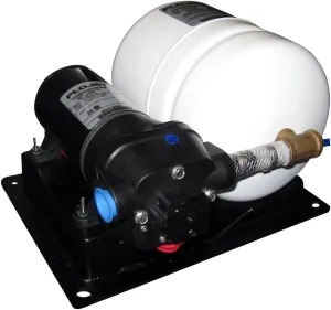 FloJet 02840100A Marine High Volume Water System with Accumulator (4.5  GPM, 40-PSI, 12-Volt, 11-Amp),Black