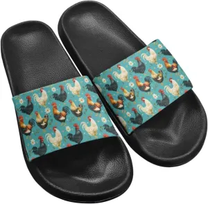 Forchrinse Vintage World Map Print Unisex Shower Slippers Causal Slip on Slide Sandals Open Toe Home Slippers for Women Men