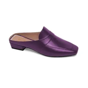 FOWT Purple Closed Square Toe Loafer, Elegant Dress Casual Slippers Shoes