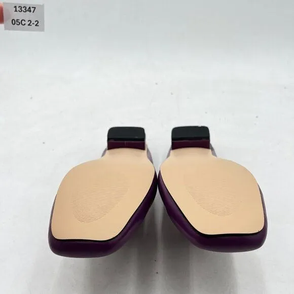 FOWT Purple Closed Square Toe Loafer, Elegant Dress Casual Slippers Shoes