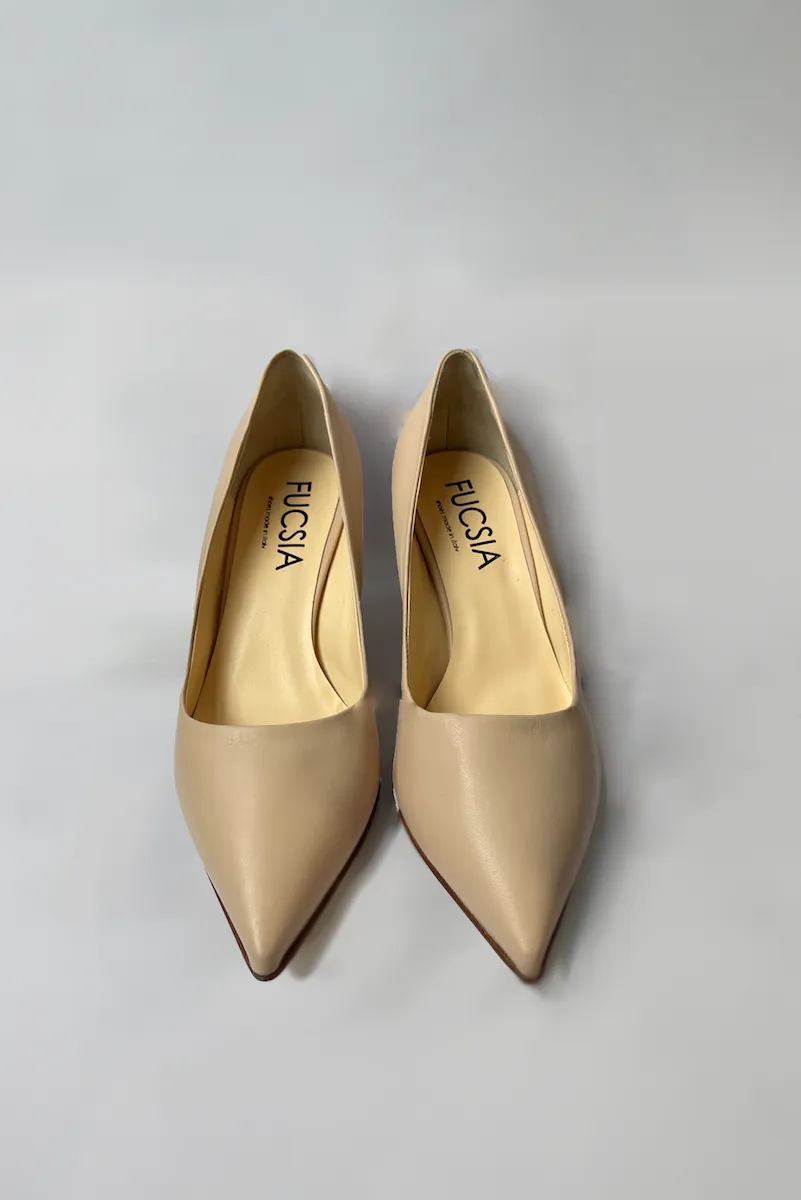 Fucsia Nappa Low Pump - Champagne