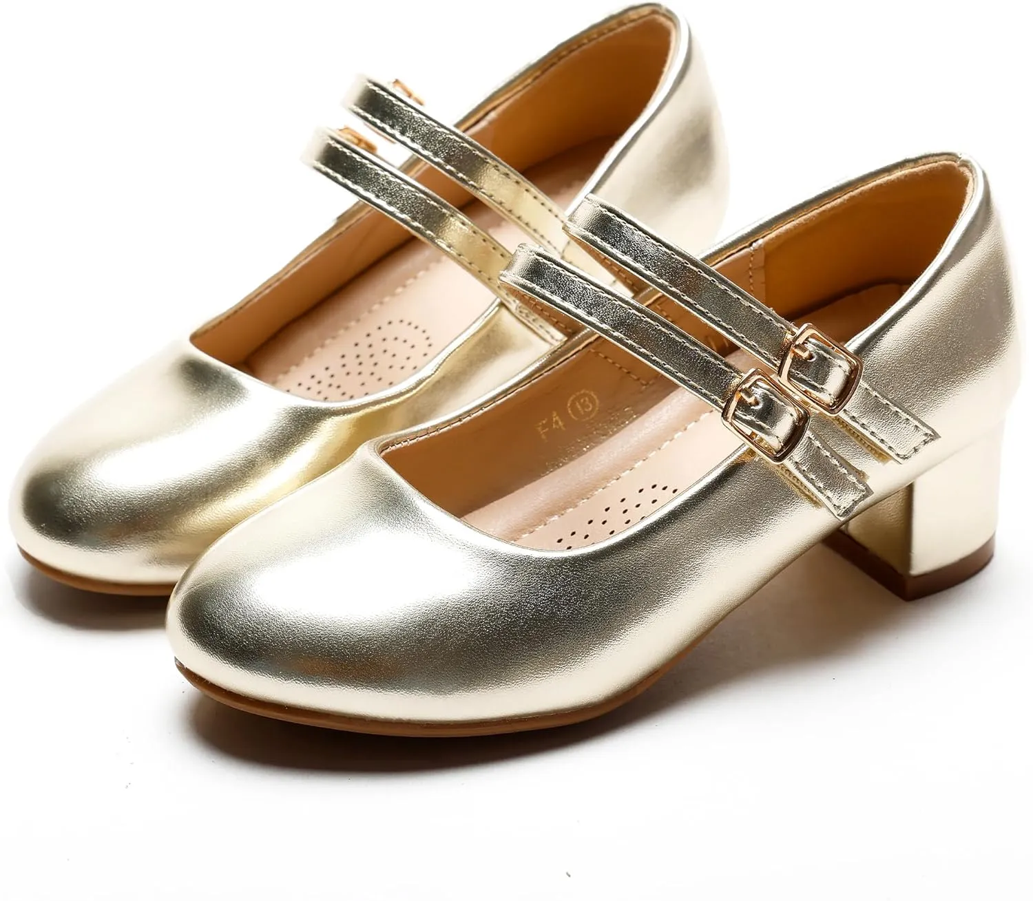 Girls Dress Shoes Low Heel School Girls Wedding Party Mary Jane Princess Pump Shoes
