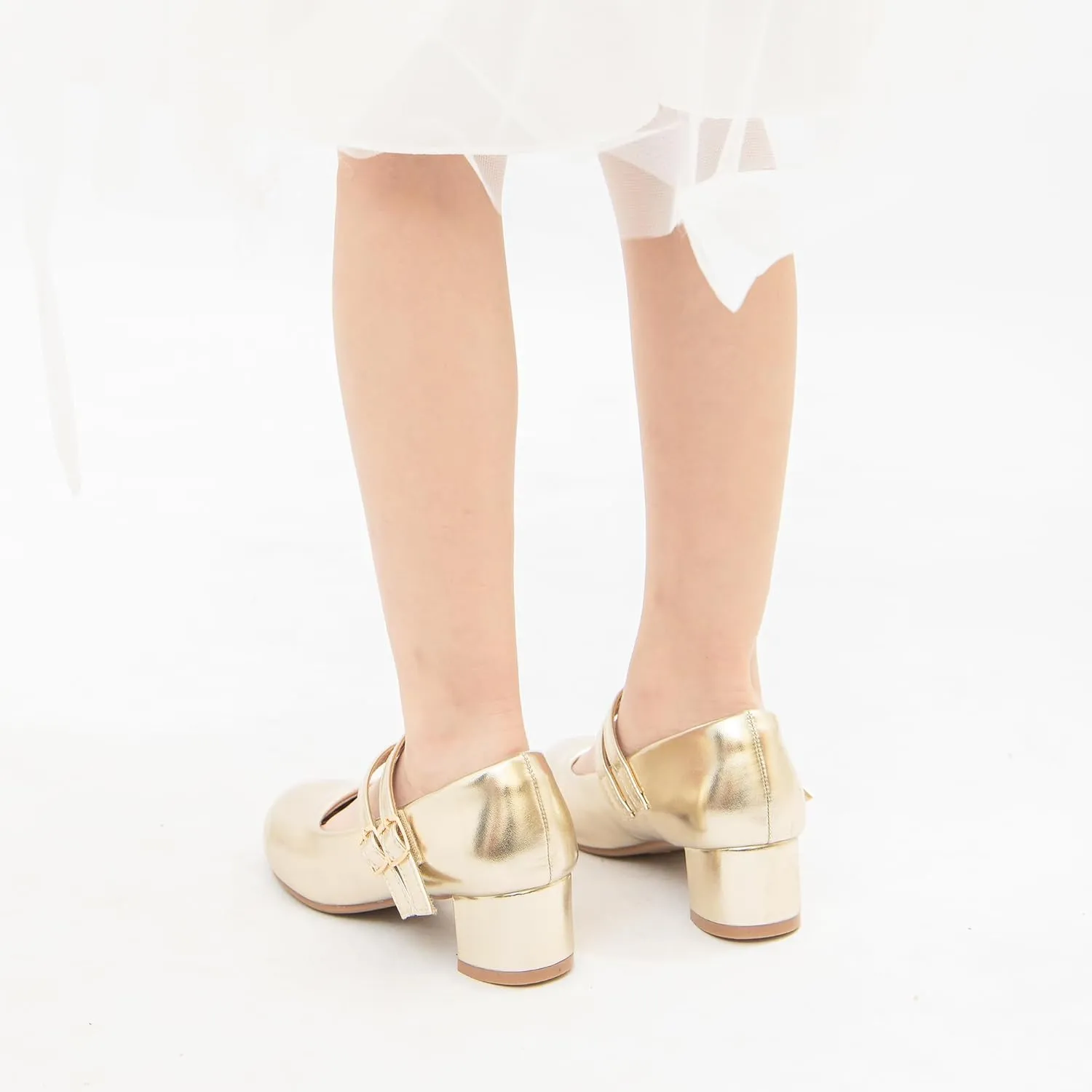 Girls Dress Shoes Low Heel School Girls Wedding Party Mary Jane Princess Pump Shoes
