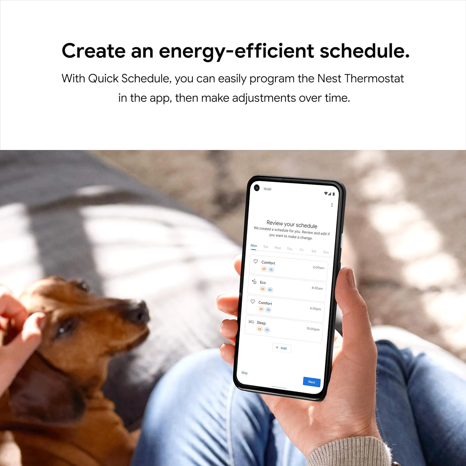 Google Nest Thermostat - Smart Thermostat for Home - Programmable Wifi Thermostat - Snow
