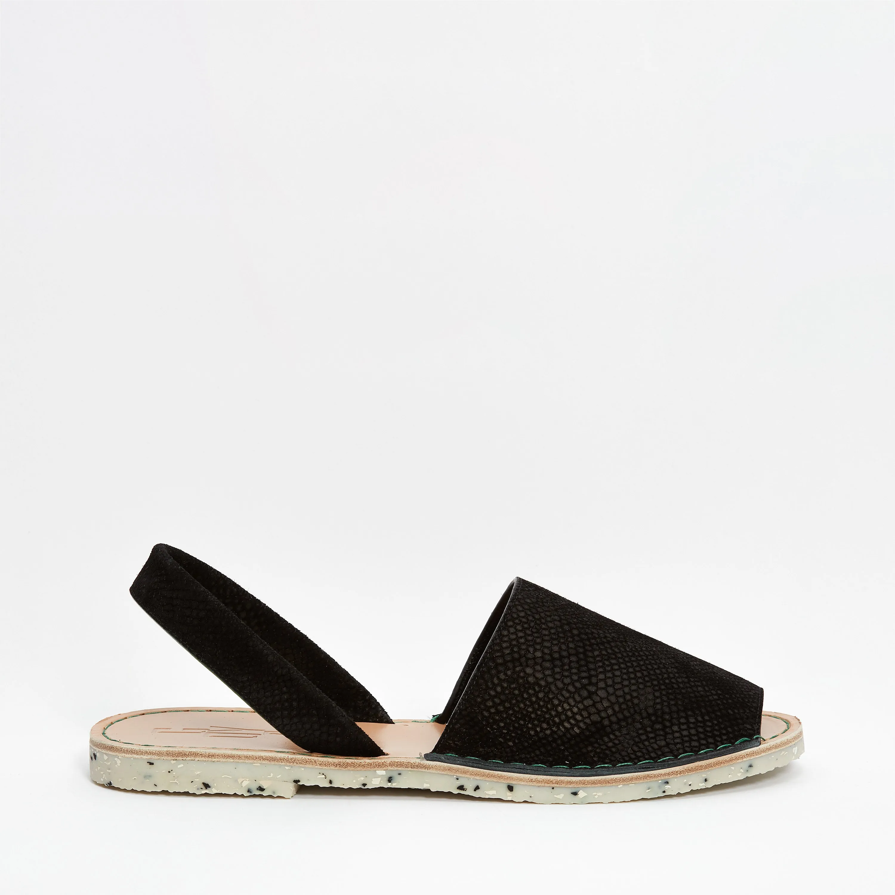 GOYA Playa | Black Suede Serpiente