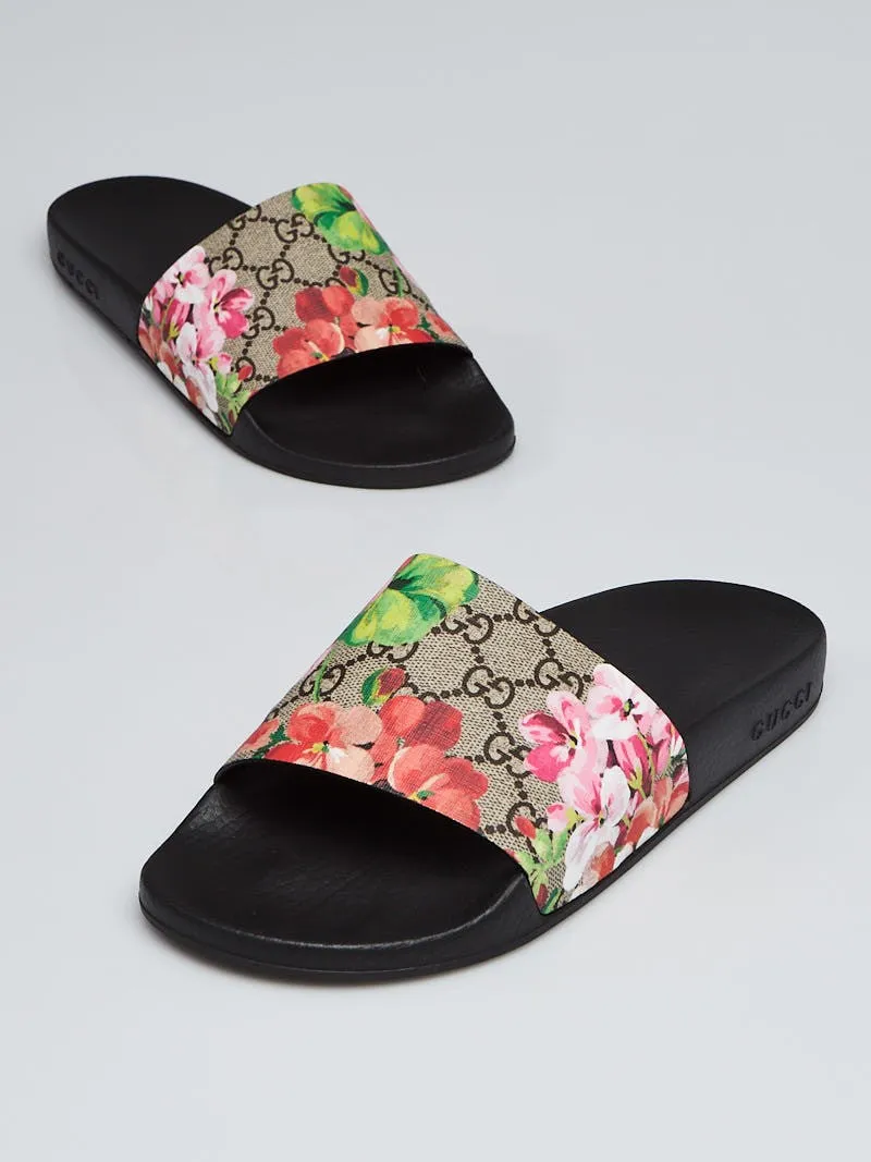 GUCCI GG Blooms Supreme Floral Slide Sandal