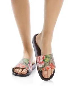 GUCCI GG Blooms Supreme Floral Slide Sandal
