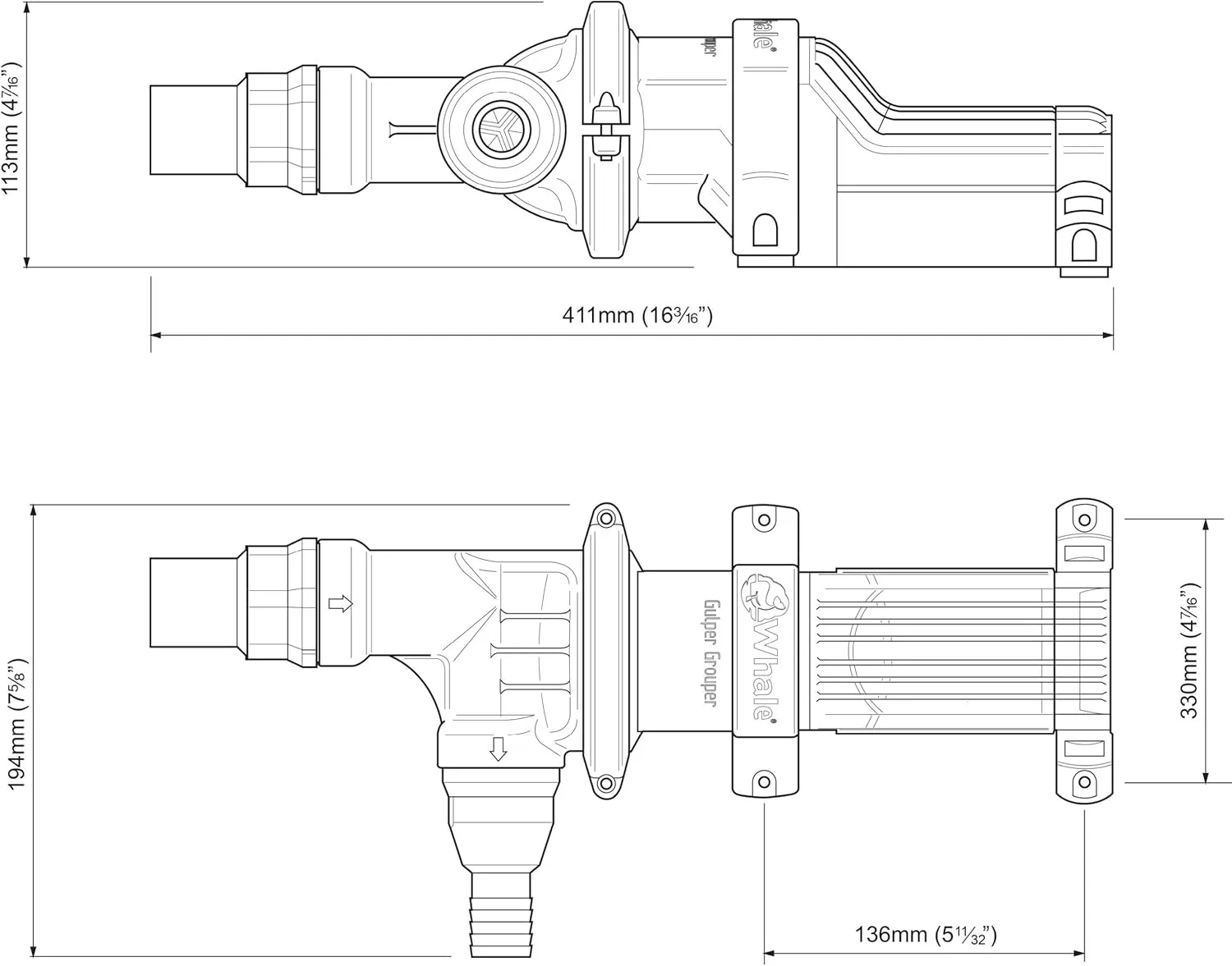 Gulper Grouper Pump - Fishbox Discharge Pump