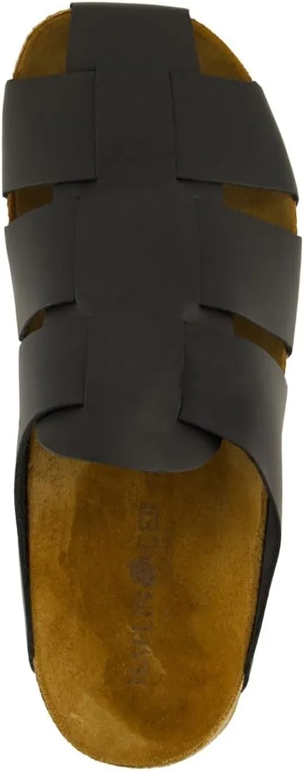 HAFLINGER Pius elegant leather Sandals with rubber sole and cork latex footbed unisex
