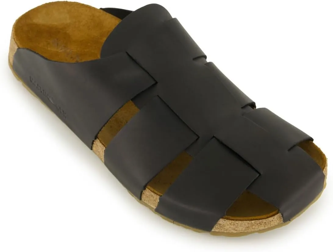 HAFLINGER Pius elegant leather Sandals with rubber sole and cork latex footbed unisex