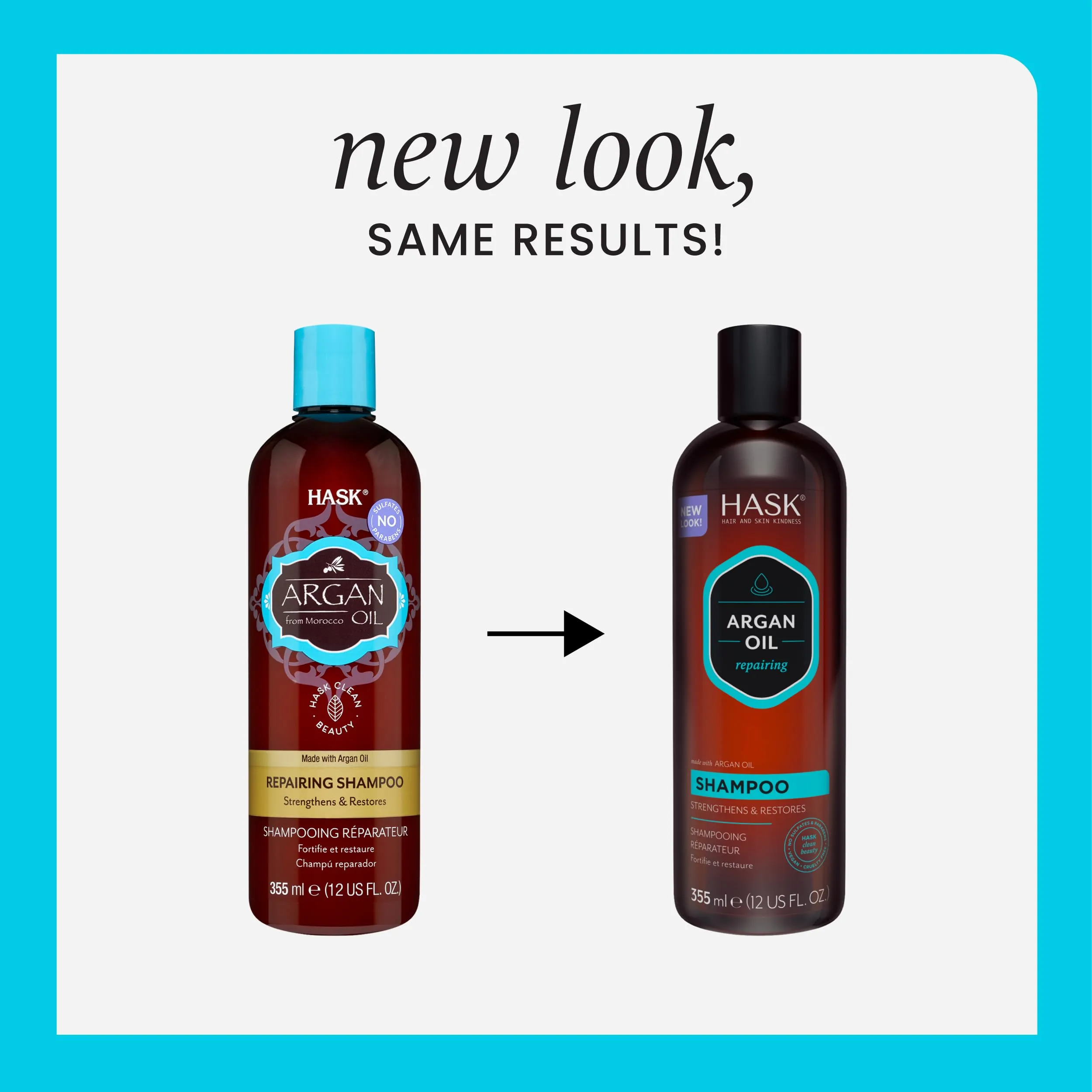 HASK Argan Restoring Set: 2 Argan Shine Hair Oil Vials and 1 Shampoo and Conditioner Set