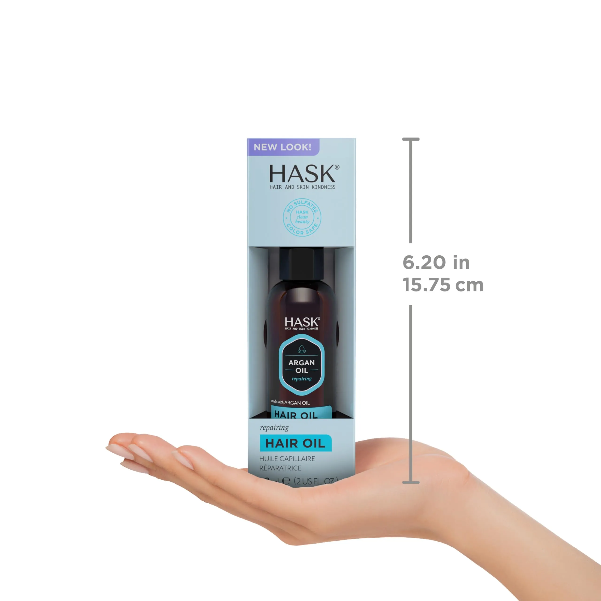 HASK Argan Restoring Set: 2 Argan Shine Hair Oil Vials and 1 Shampoo and Conditioner Set