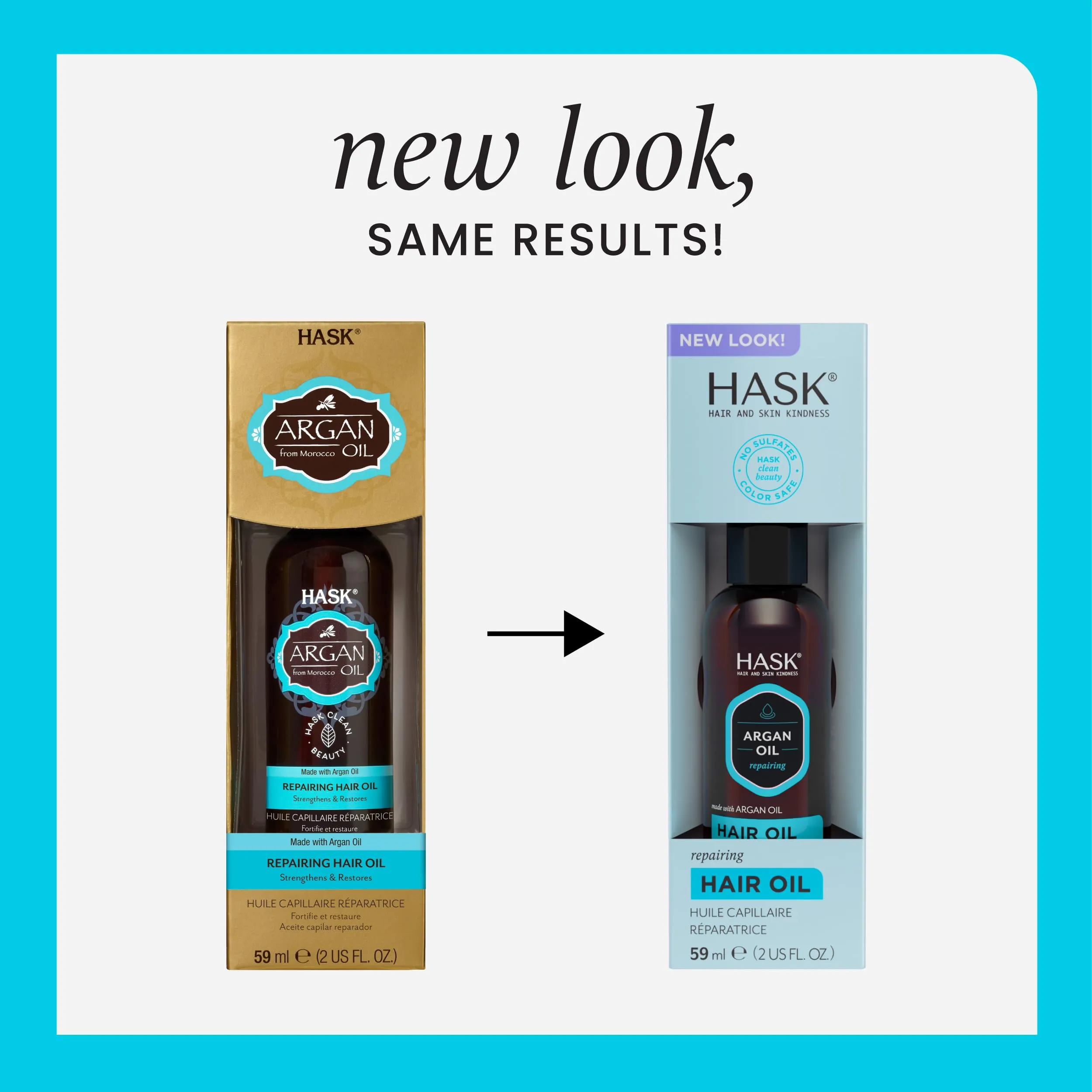 HASK Argan Restoring Set: 2 Argan Shine Hair Oil Vials and 1 Shampoo and Conditioner Set