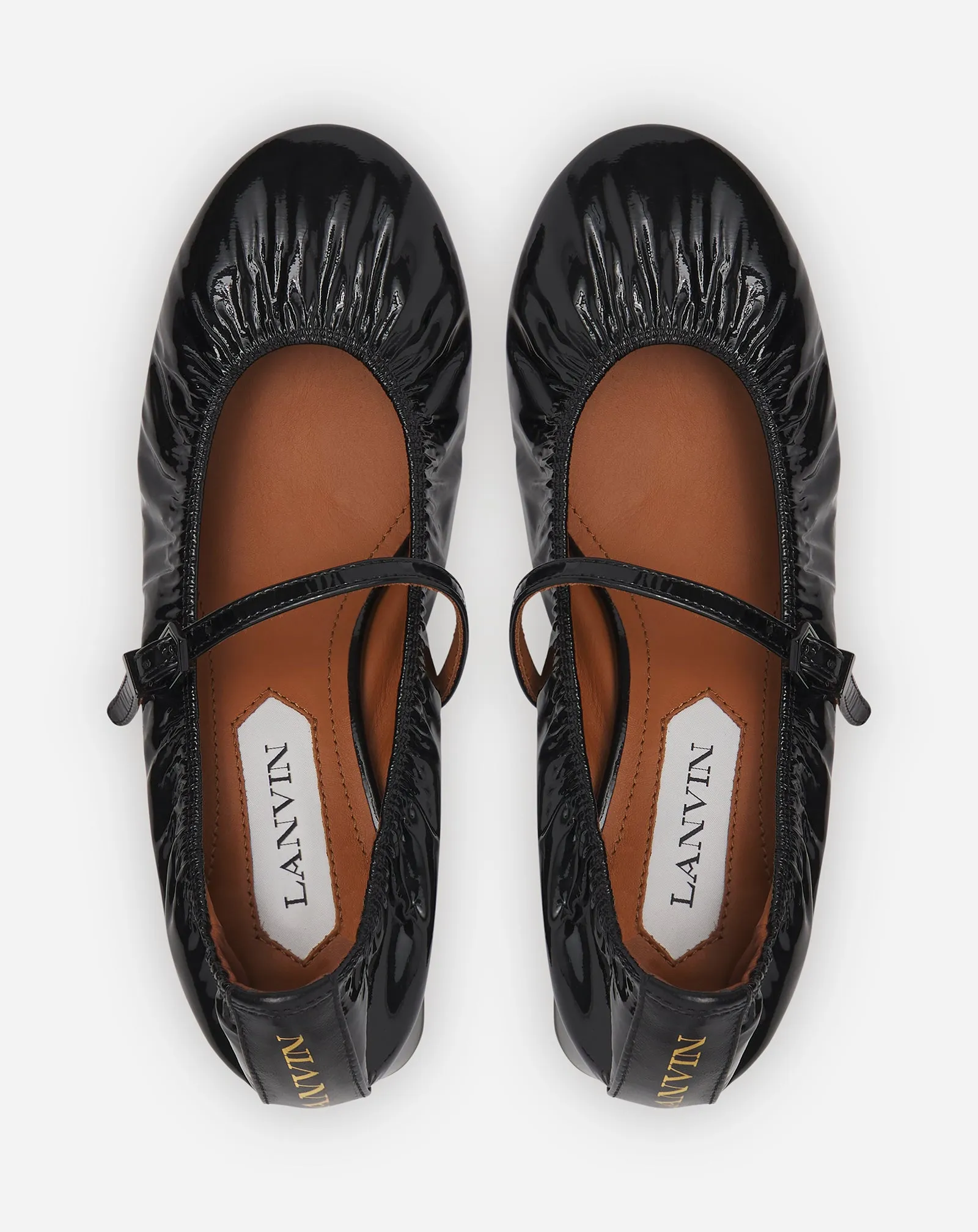 HEELED MARY JANE IN GLOSSY LEATHER