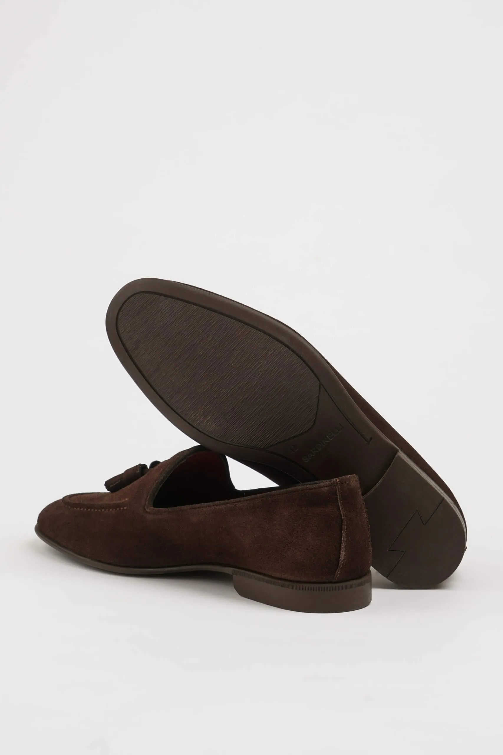 HolloShoe Brown Suede Tassel Loafers