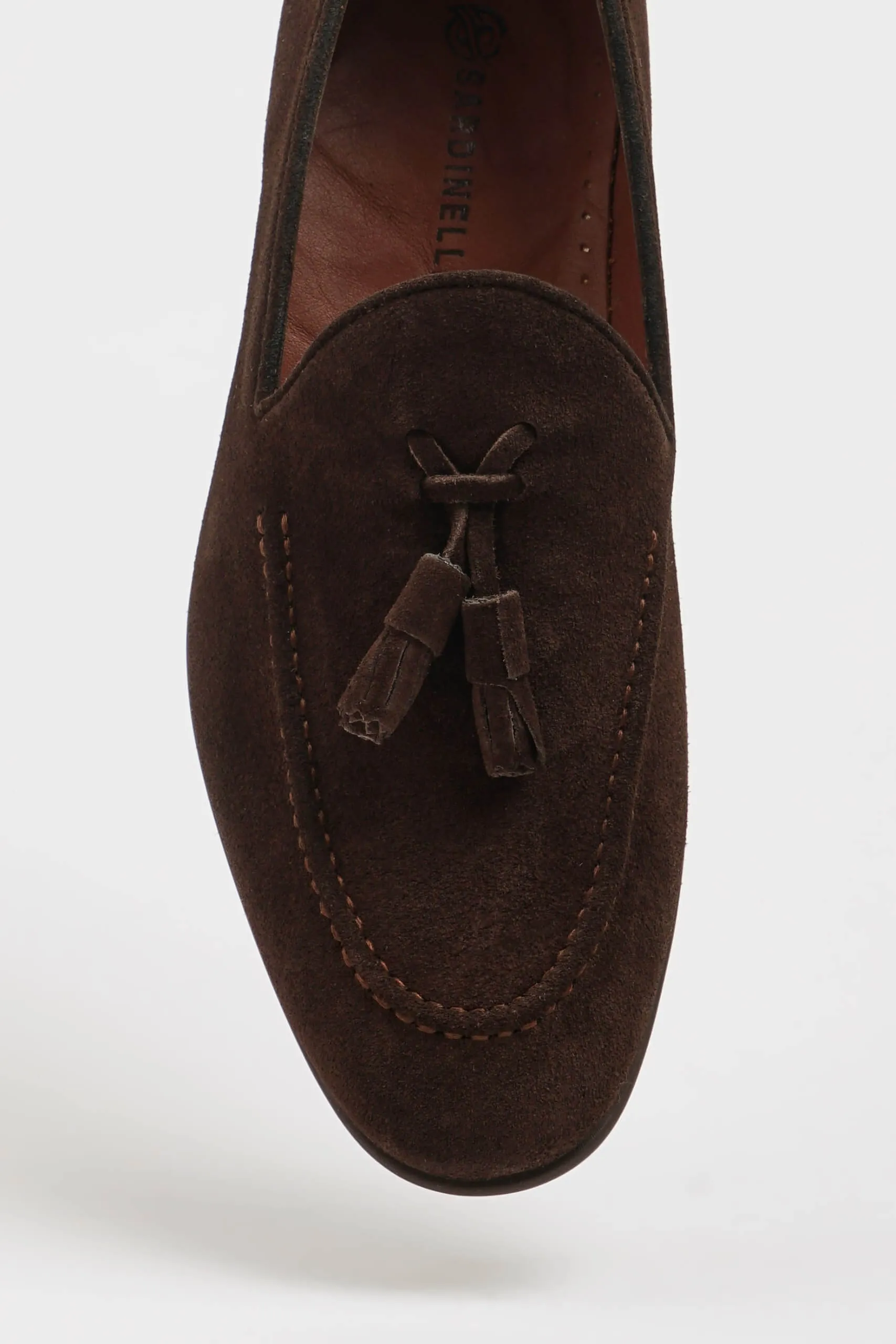 HolloShoe Brown Suede Tassel Loafers