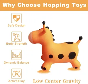 HotMax Bouncy Horse, Inflatable Bouncing Animals Hopper for Toddlers or Kids, Ride on Rubber Jumping Toys for Boy or Girl Birthday Gift (Giraffe)