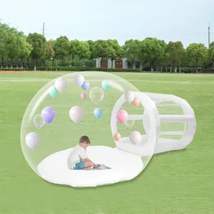 Inflatable Bubble House for Kids, PVC Clear Dome Tent Commercial Camping Cabin Bubble Tent with Air Blower Perfect for Adults Kid Backyard Party Festivals Stargazing Camp Outdoor 10FT 6.5FT