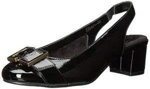 Ink Pad Dress Pump Black Patent 6 W Us
