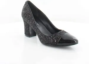 Ivanka Trump Womens Lindi Suede Cap Toe Classic Pumps, Black, Size 10.0