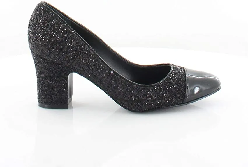 Ivanka Trump Womens Lindi Suede Cap Toe Classic Pumps, Black, Size 10.0