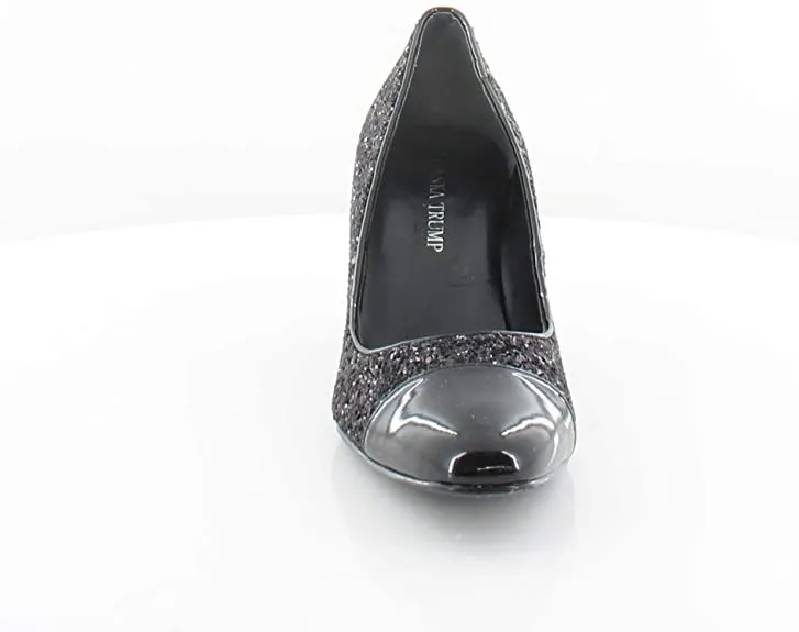 Ivanka Trump Womens Lindi Suede Cap Toe Classic Pumps, Black, Size 10.0
