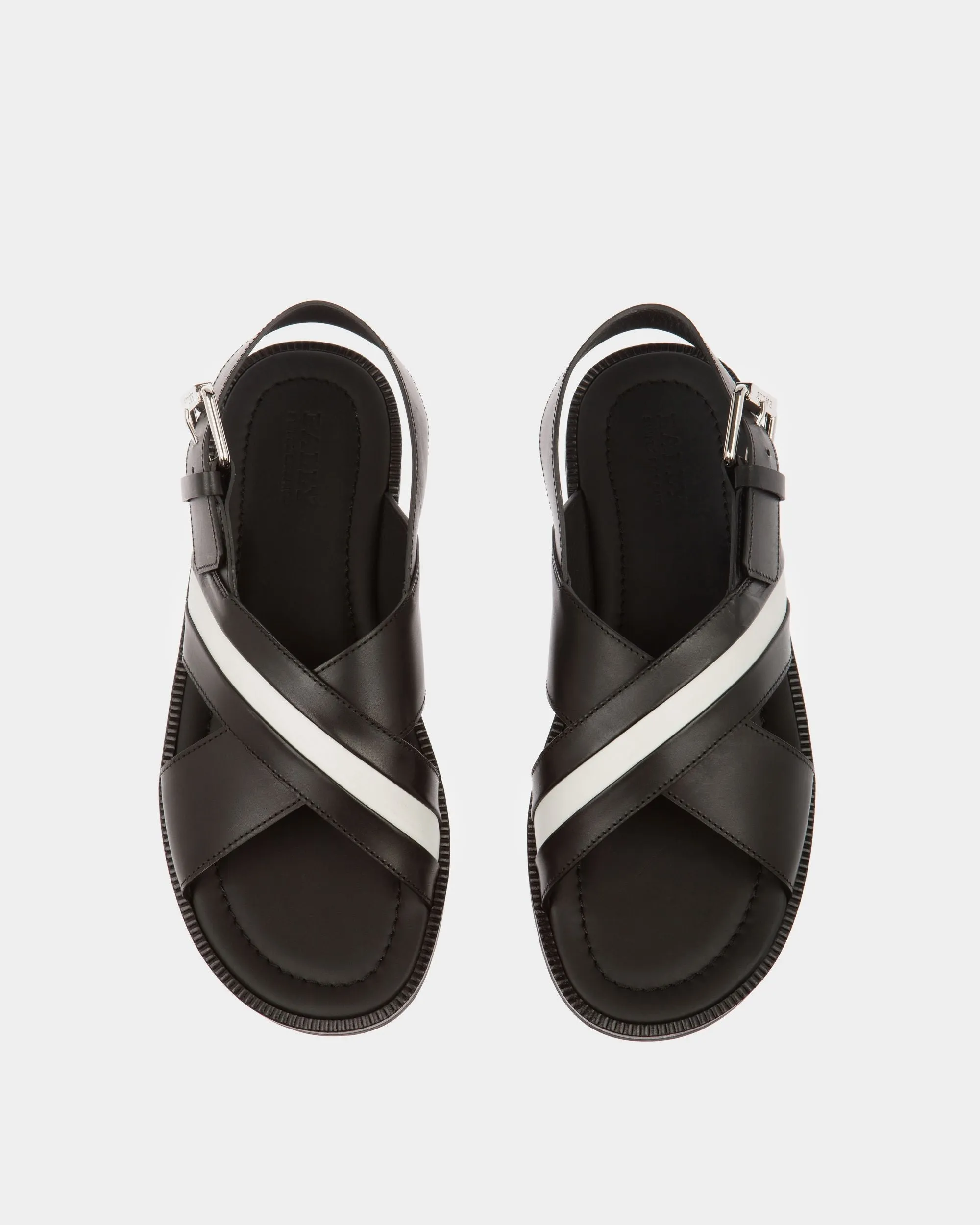 Jameel Leather Sandals In Black