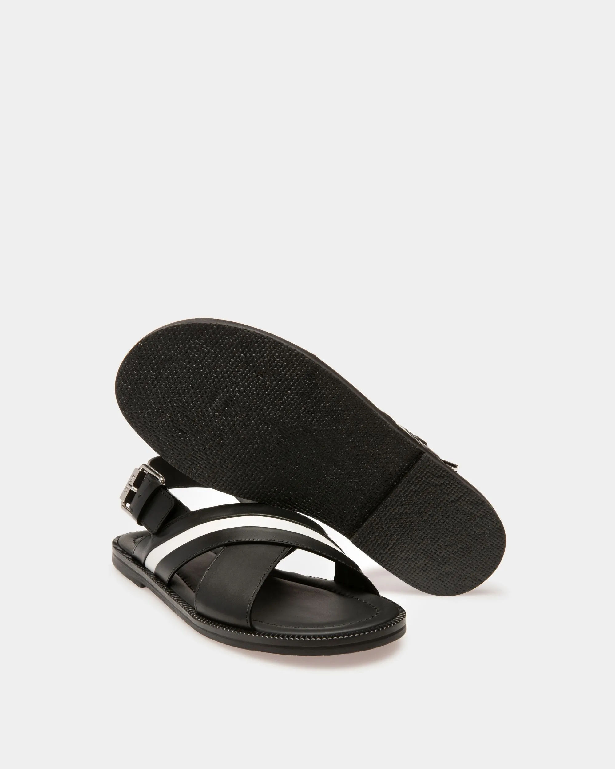 Jameel Leather Sandals In Black