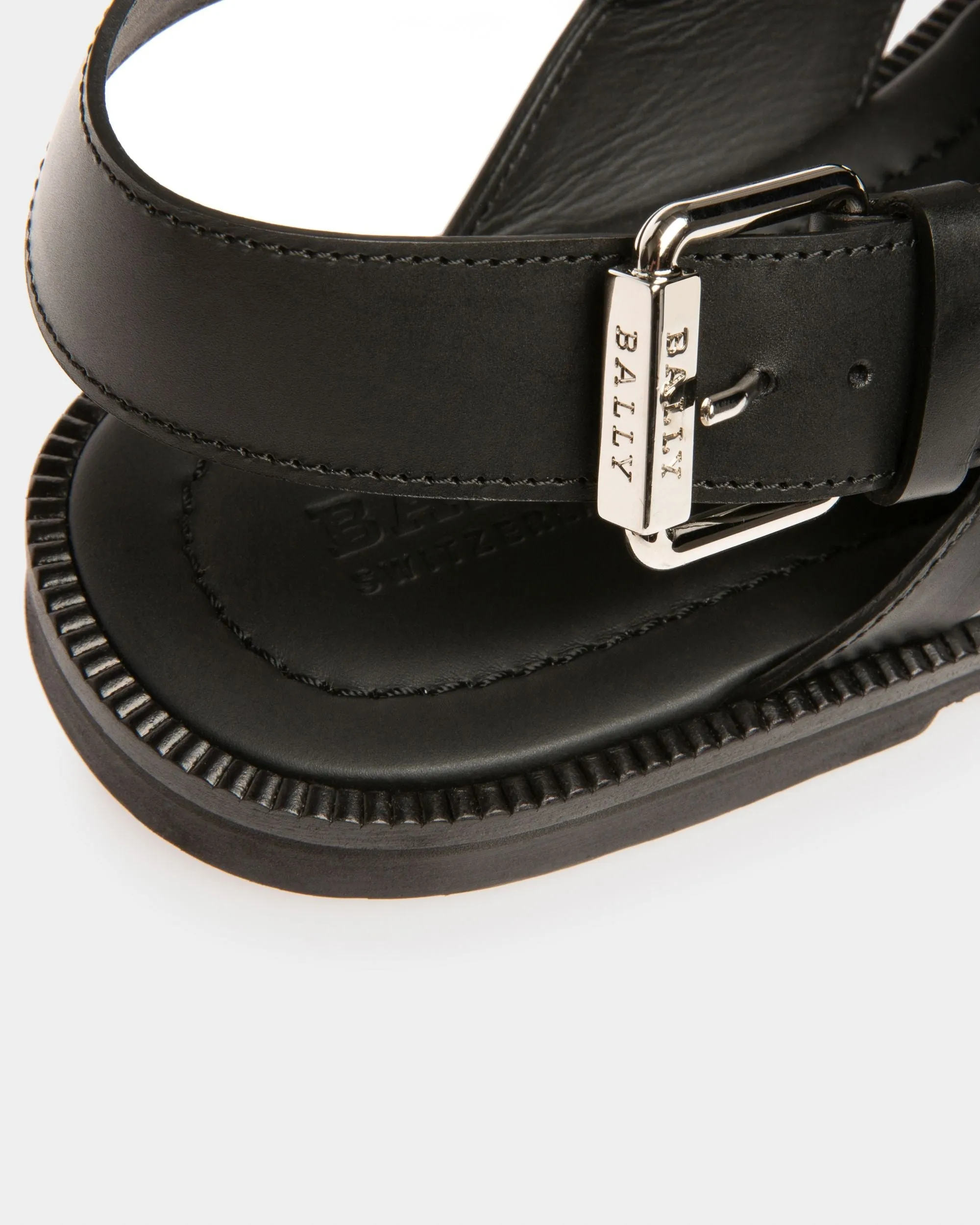 Jameel Leather Sandals In Black