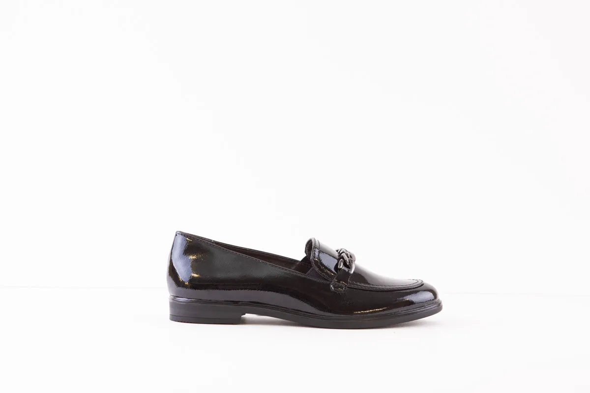 JANA - 24261-844 FLAT LOAFER - NAVY PATENT