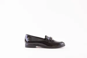JANA - 24261-844 FLAT LOAFER - NAVY PATENT