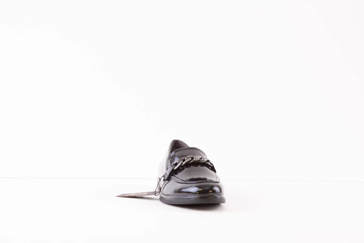 JANA - 24261-844 FLAT LOAFER - NAVY PATENT