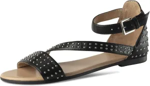 JATAREA Platform Women Sandal - Round Open-Toe Leather Summer Sandals for Women