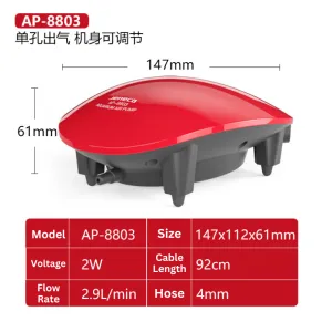 Jeneca Air Pump - AP-8801 / 8803 / 8804 (Single & Double Outlet Models)