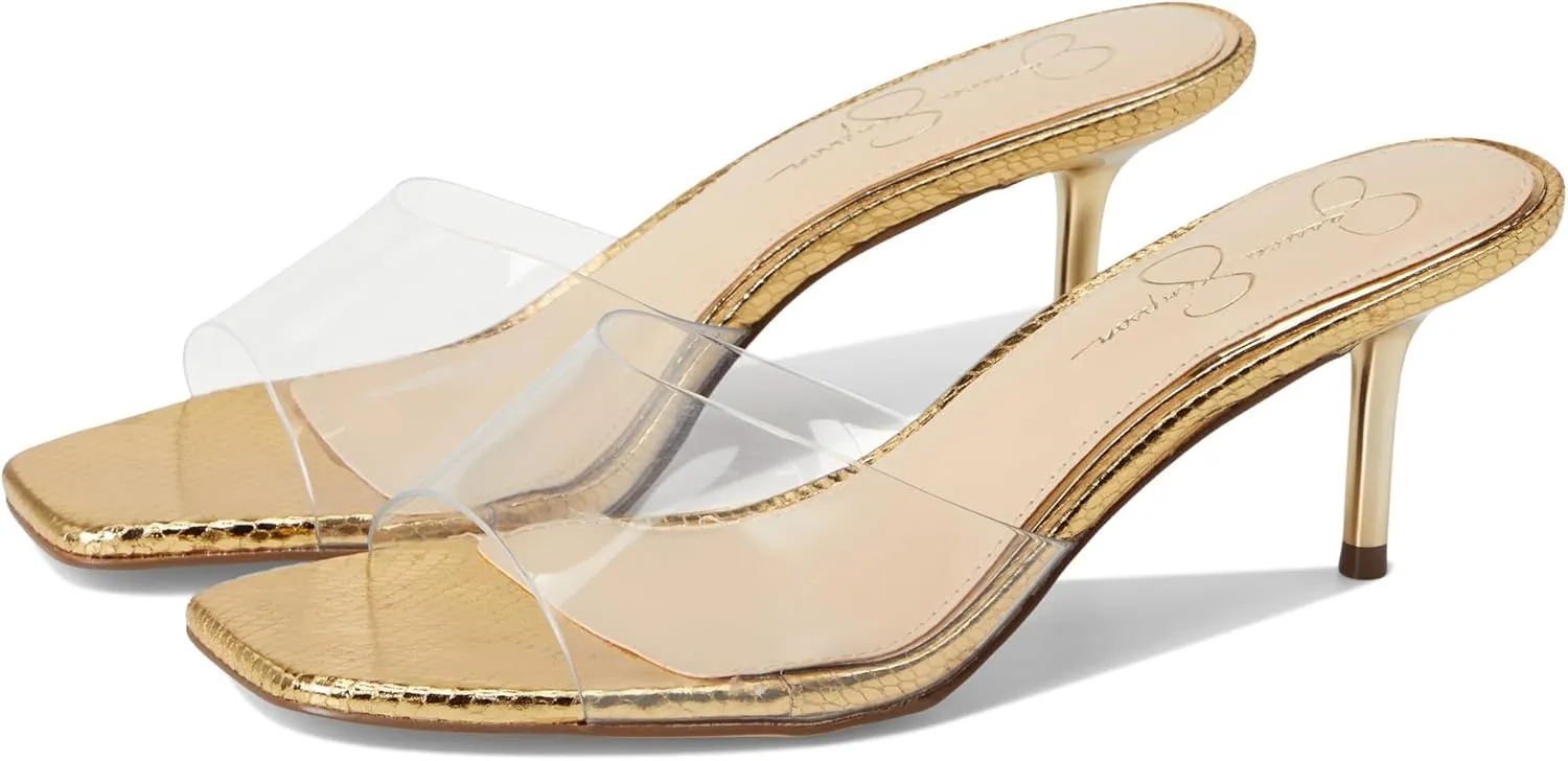 Jessica Simpson Women's Celisha Lucite High Heel Sandals Heeled