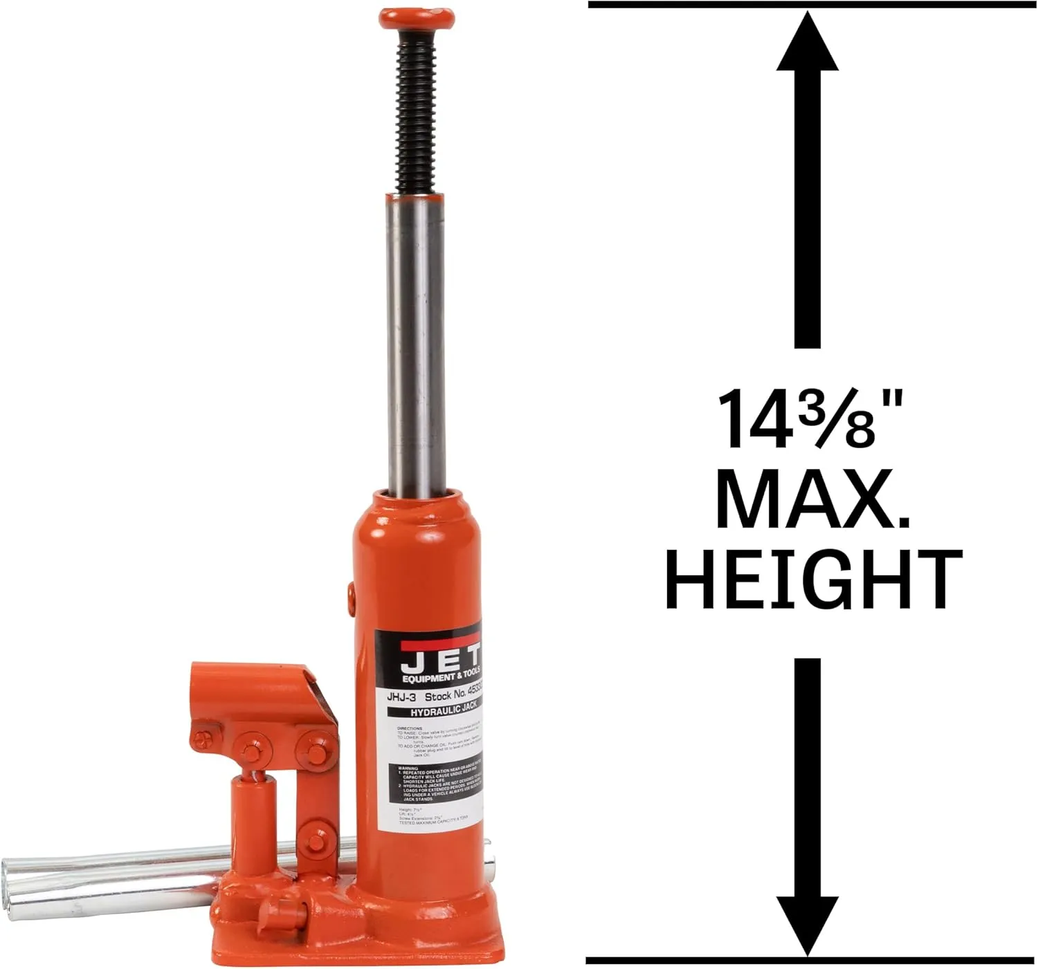 JET 3-Ton Hydraulic Bottle Jack (Model JHJ-3)
