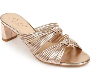 Jewel Badgley Mischka Cheryl Backless Double-Knotted Block Heel