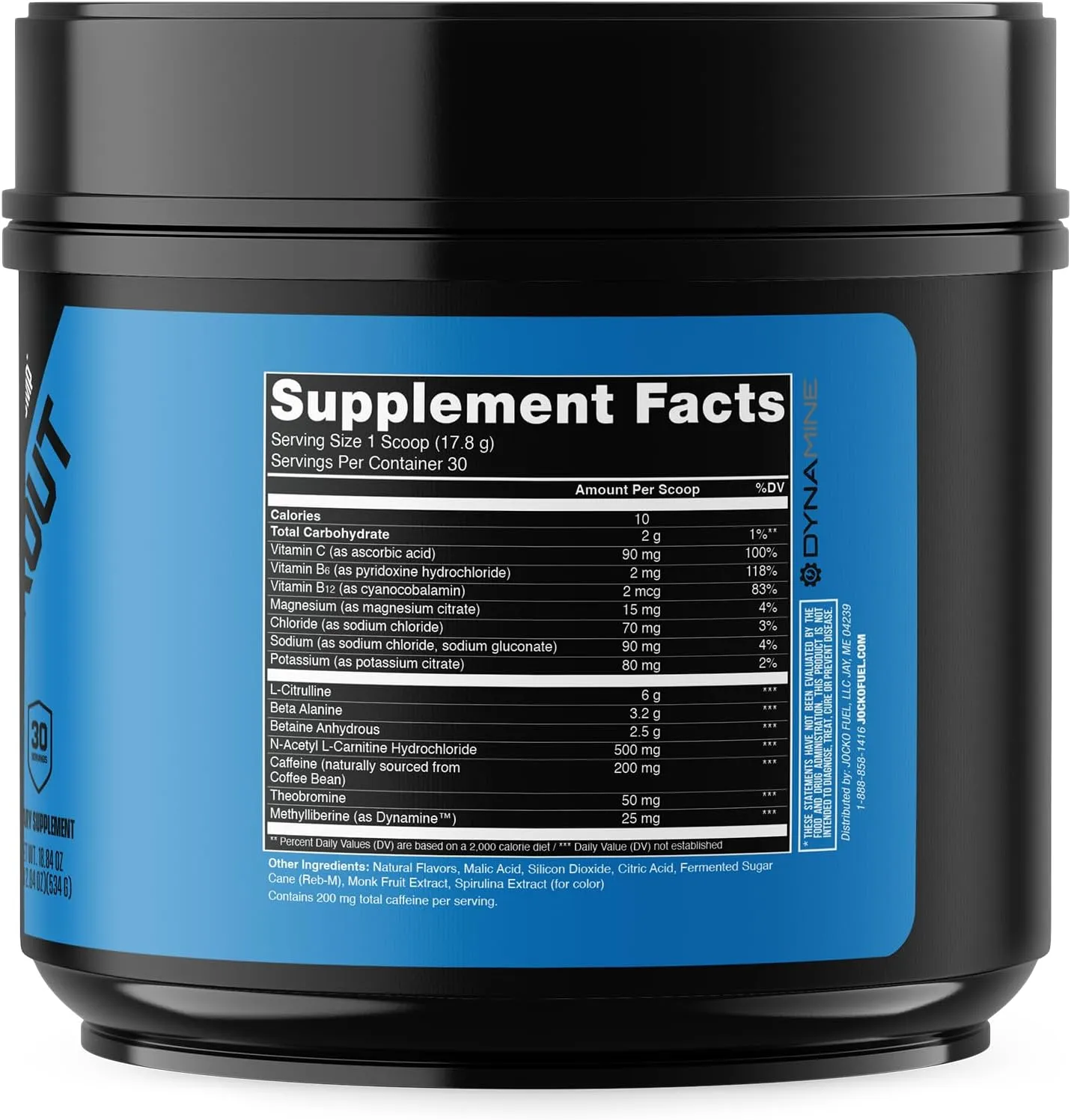 Jocko Fuel Pre Workout for Men & Women - High Stim Low Sugar Blend with Beta Alanine   L-Citrulline, Support Muscle Pump, Energy, & Recovery, 200mg of Caffeine Nitro Pop, 30 Servings 1.31lbs (594 G)
