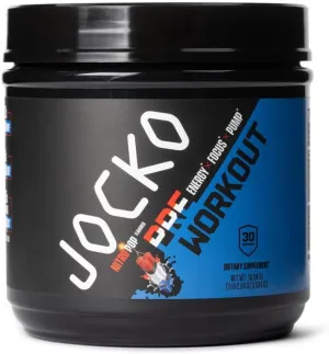 Jocko Fuel Pre Workout for Men & Women - High Stim Low Sugar Blend with Beta Alanine   L-Citrulline, Support Muscle Pump, Energy, & Recovery, 200mg of Caffeine Nitro Pop, 30 Servings 1.31lbs (594 G)
