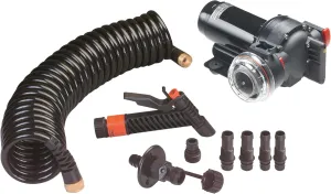 Johnson Pump Aqua Jet 5.2 GPH Washdown Pump Kit w/Hose - 12V