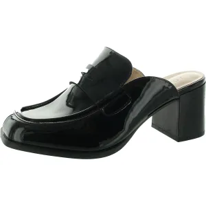 Journee Collection Womens Solid Patent Loafer Heels