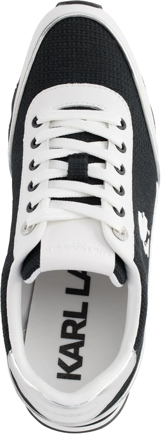 Karl Lagerfeld Paris Women's Cushioned Insole Everyday Maico-Lace Up Sneaker