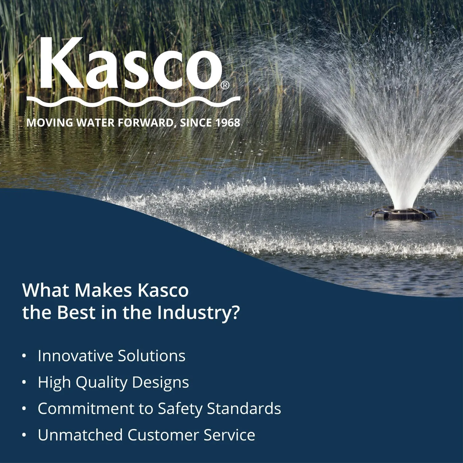 Kasco VFX Series Aerating Pond Fountain – 3/4 Horse Power 120V, Single Phase with 100 ft Electric Power Cord | Pond Aerator Pump for Ponds & Lakes | Efficient Pond Aeration Systems Black